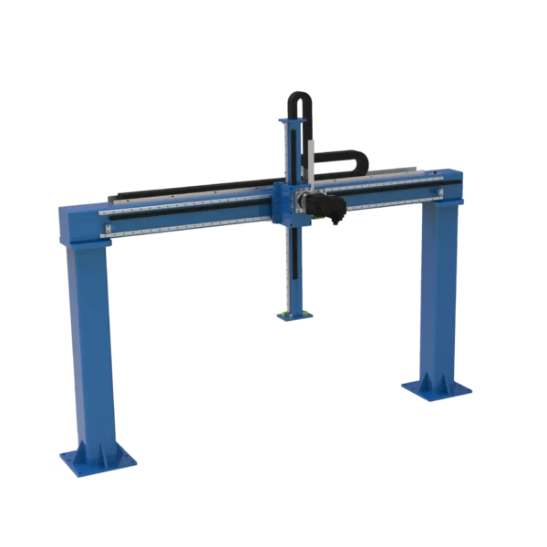 Two-axis gantry robot for palletizing and handling